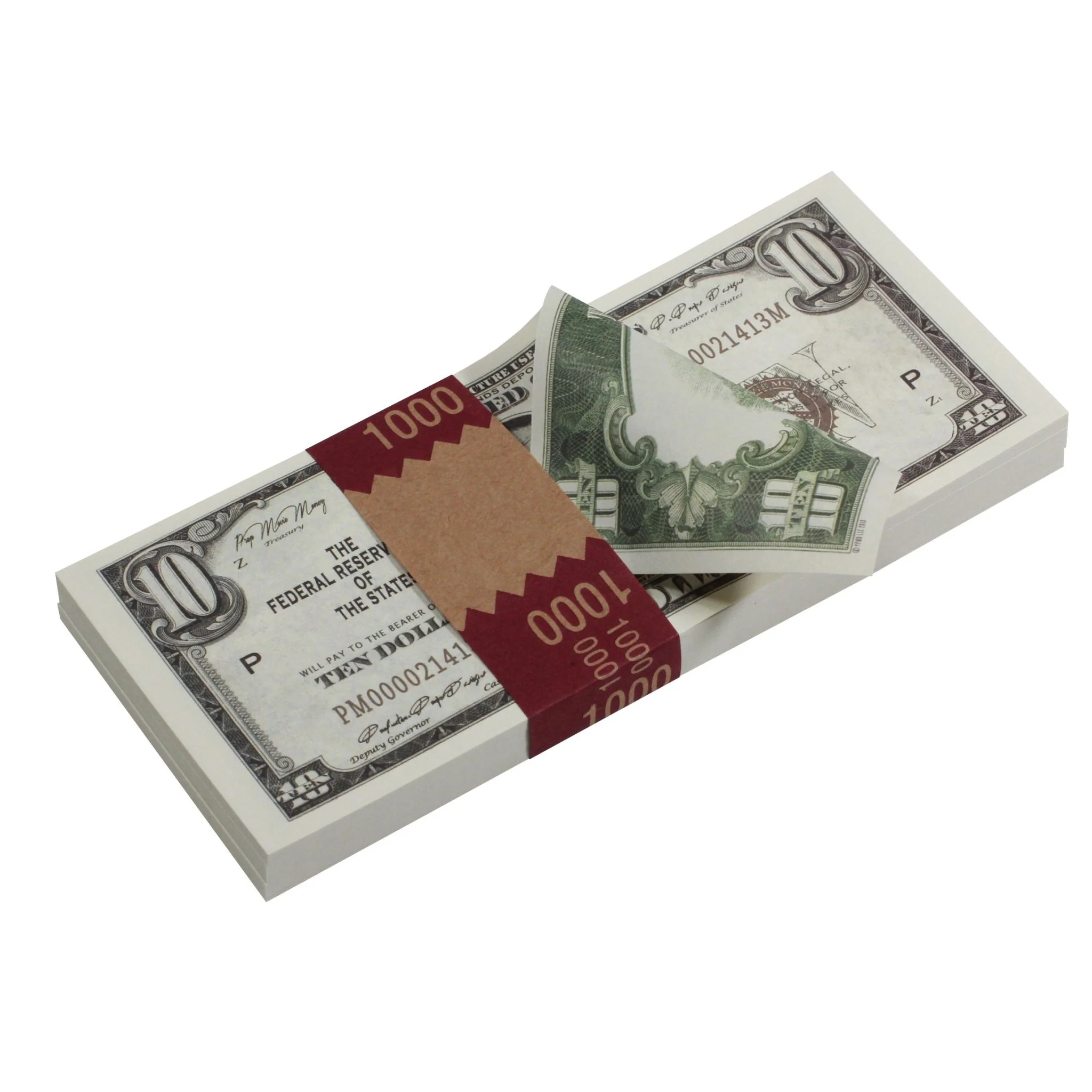 Series 1920s Vintage $10 Full Print Prop Money Stack