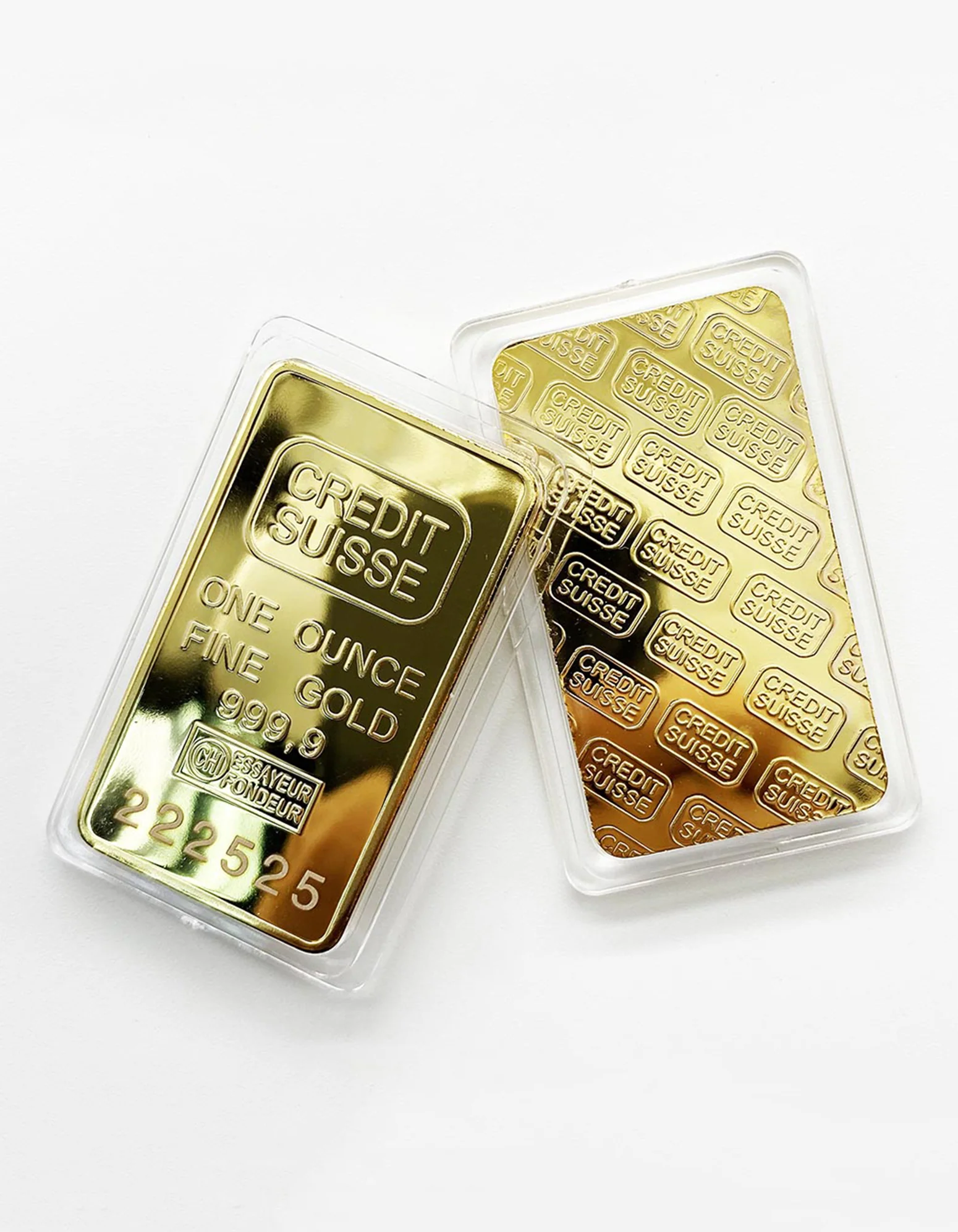 Replica CREDIT SUISSE 24K Gold Plated Bullion Bar 1 oz